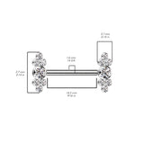 Pair Implant Titanium Trinity CZ Clusters Nipple Barbells