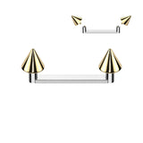 Implant Titanium Spike Top Dermal Anchor Surface Barbell 16G