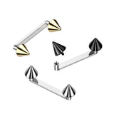 Implant Titanium Spike Top Dermal Anchor Surface Barbell 16G