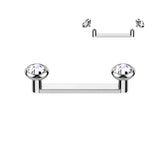 Titanium Bezel Crystal Top Anchor Dermal Surface Barbell 16G