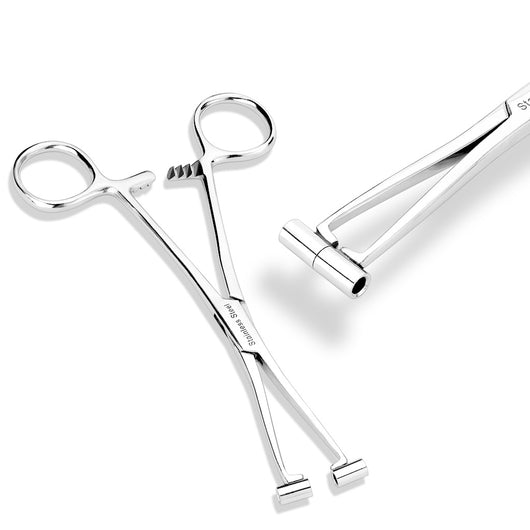 Stainless Steel Septum Piercing Forceps Piercing Tools 6.