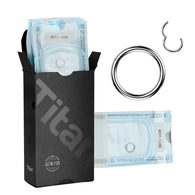 20 Pc Pack Titanium Pre-Sterilized Hinged Segment Ring For Helix Lobe