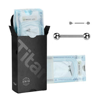 20 Pc Pack Titanium Pre-Sterilized Internally Threaded Barbell For Tongue Nipple
