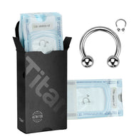 20 Pc Titanium Pre-Sterilized Internally Threaded Horseshoe For Nose Lip Ear