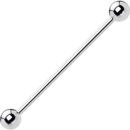 Plain 14G 35 mm 316L Surgical Steel Internal Threaded Industrial Barbell
