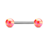 Metallic Coated Acrylic Ball Barbell Tongue Rings