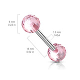 Disco Acrylic Ball Nipple Barbell Tongue Rings