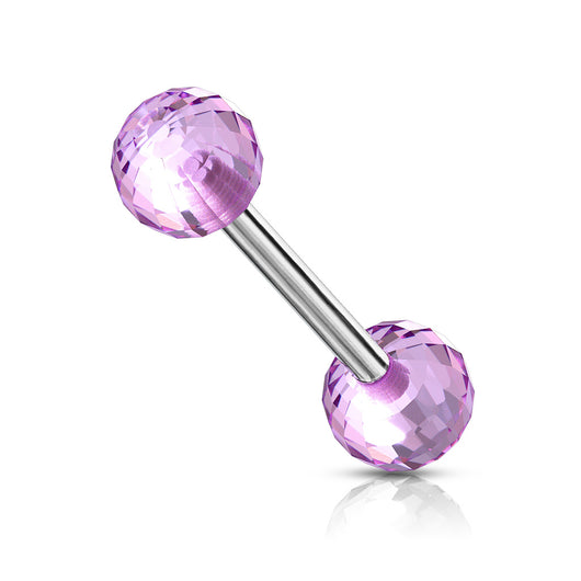 Disco Acrylic Ball Nipple Barbell Tongue Rings