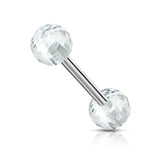 Disco Acrylic Ball Nipple Barbell Tongue Rings