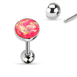 Opal Glitter Set 316L Surgical Steel Tongue Ring