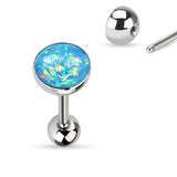 Opal Glitter Set 316L Surgical Steel Tongue Ring