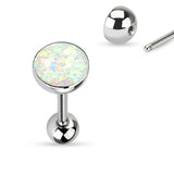 Opal Glitter Set 316L Surgical Steel Tongue Ring