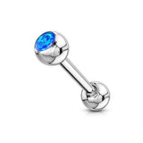 Opal Press Fit Ball  316L Surgical Steel Tongue Ring