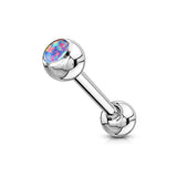 Opal Press Fit Ball  316L Surgical Steel Tongue Ring