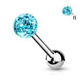 Value Pack 3 Pcs Surgical Steel Barbell Tongue Rings with Ferido Balls