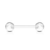UV Acrylic Ball BioFlex Flexible Barbell Tongue Rings Nipple Rings No Metal!