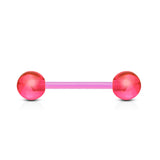 UV Acrylic Ball BioFlex Flexible Barbell Tongue Rings Nipple Rings No Metal!