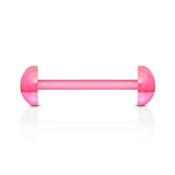 All Acrylic Half Ball Flexible Tongue Barbell Tongue Retainers