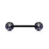 Ultra Glitter Acrylic Ball BioFlex Flexible Barbell Tongue Rings Nipple Rings