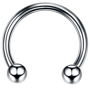 Pair Basic Ball Horseshoe Circular Barbells Tragus Helix Cartilage Daith Nipple 14GA