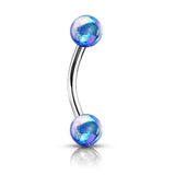 Metallic Pearl Coating Balls 316L Surgical Steel Eyebrow Rings Daith