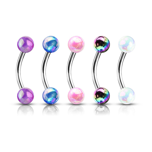 5 Pc Metallic Pearl Coating Balls Eyebrow Rings Daith