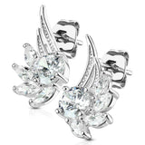 Pair of CZ Angel Wing Surgical Steel Post Earring Studs