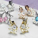 Pair of CZ Angel Wing Surgical Steel Post Earring Studs