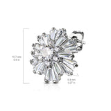 Pair of Double Tiered CZ Cluster Post Earring Studs