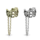 Chain Link Celtic Heart  Non Piercing Earring Cuff