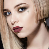 14K Solid Gold 8mm CZ Paved Around Large CZ Center Dermal Anchor Top