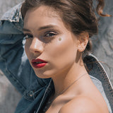 14K Solid Gold 5mm CZ Accented Flower Dermal Anchor Top