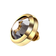 Flat Dome CZ 14K Gold Plated Dermal Anchor Top