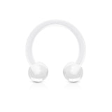 All Acrylic Flexible Horseshoe Circular Barbell Tragus Cartilage 16GA