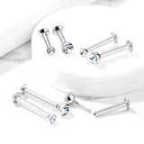 Push In Top CZ Ball Threadless Labret Ear Cartilage Daith Helix Tragus