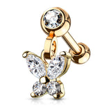 Butterfly Dangle Ear Cartilage Helix Daith Tragus Studs Earrings