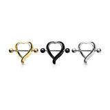Heart Shaped 316L Surgical Steel Nipple Shield Rings