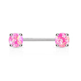Pair Lava Glitter Nipple Barbell Nipple Rings