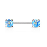 Pair Lava Glitter Nipple Barbell Nipple Rings