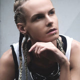 Spike Opal Top Lip Labret Stud For Chin Ear Cartilage Helix 16G