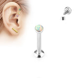 Opal Internal Threaded Labret Monroe Daith Tragus Helix Stud