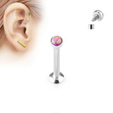 Opal Internal Threaded Labret Monroe Daith Tragus Helix Stud