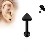 Triangle Top Internal Threaded Labret Monroe Daith Tragus Helix Stud