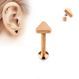 Triangle Top Internal Threaded Labret Monroe Daith Tragus Helix Stud