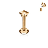 Star Top IP Internal Threaded Labret Monroe Daith Tragus Helix Stud