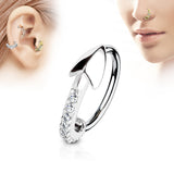 CZ Arrow Ear Cartilage Daith Tragus Helix Earrings Hoop Nose Rings