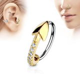 CZ Arrow Ear Cartilage Daith Tragus Helix Earrings Hoop Nose Rings
