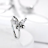 CZ Butterfly Bendable Cartilage Tragus Helix Earrings Hoop Nose Rings