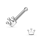 Crown Top 316L Stainless Steel Nose Stud