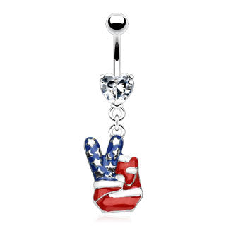 American Flag Colors Finger